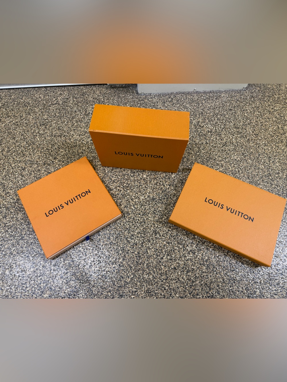 Louis Vuitton Orange Signature Gift Boxes Trio